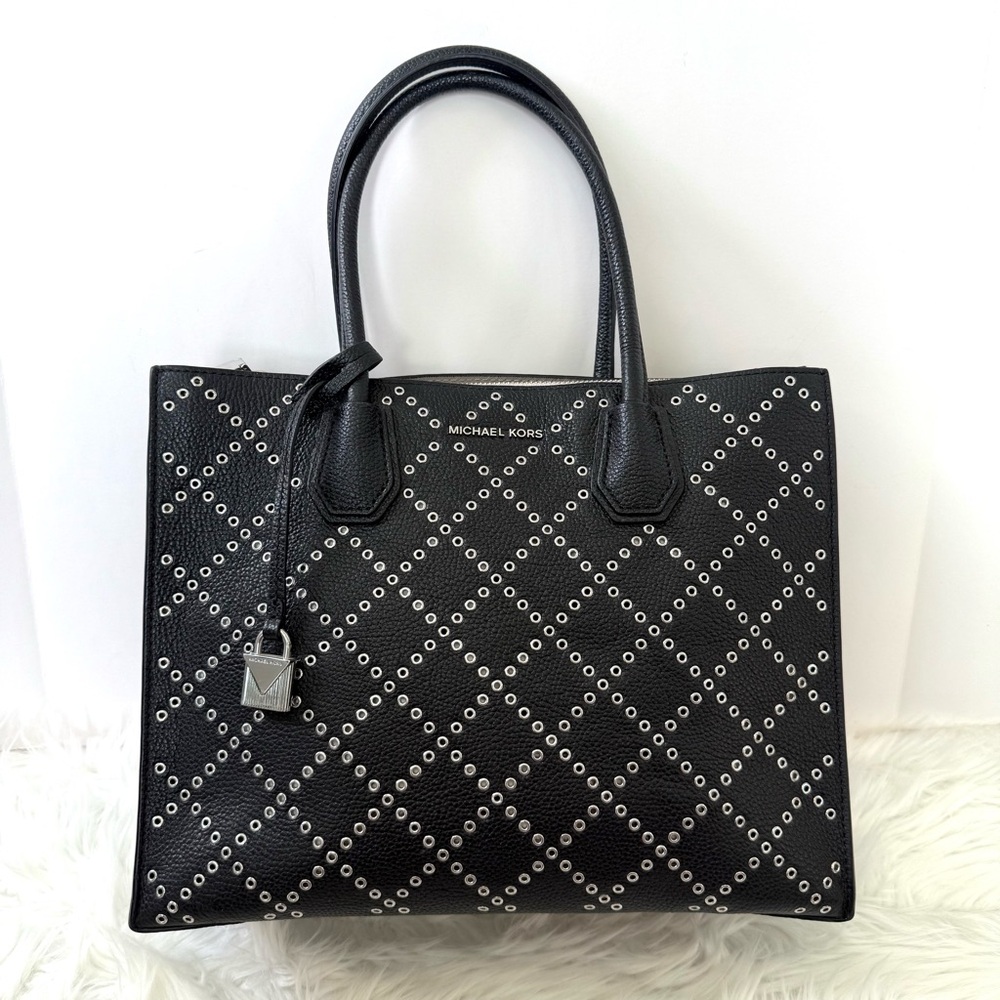 Michael Kors Black Studded Tote Bag